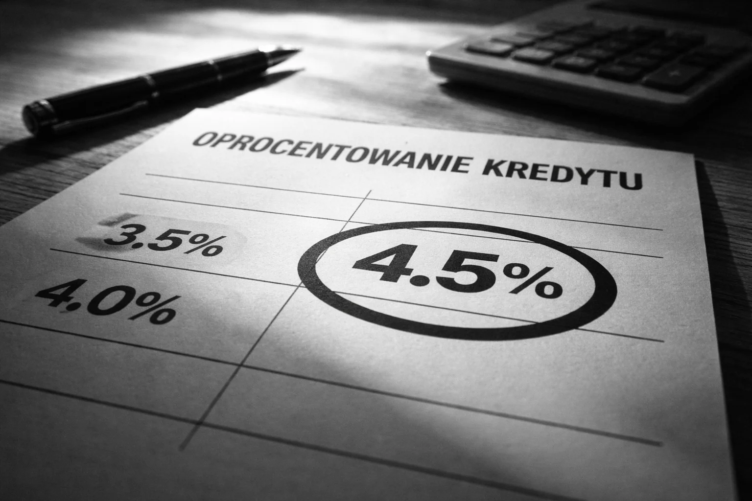 Checklist: Wyb&oacute;r oprocentowania kredytu - 